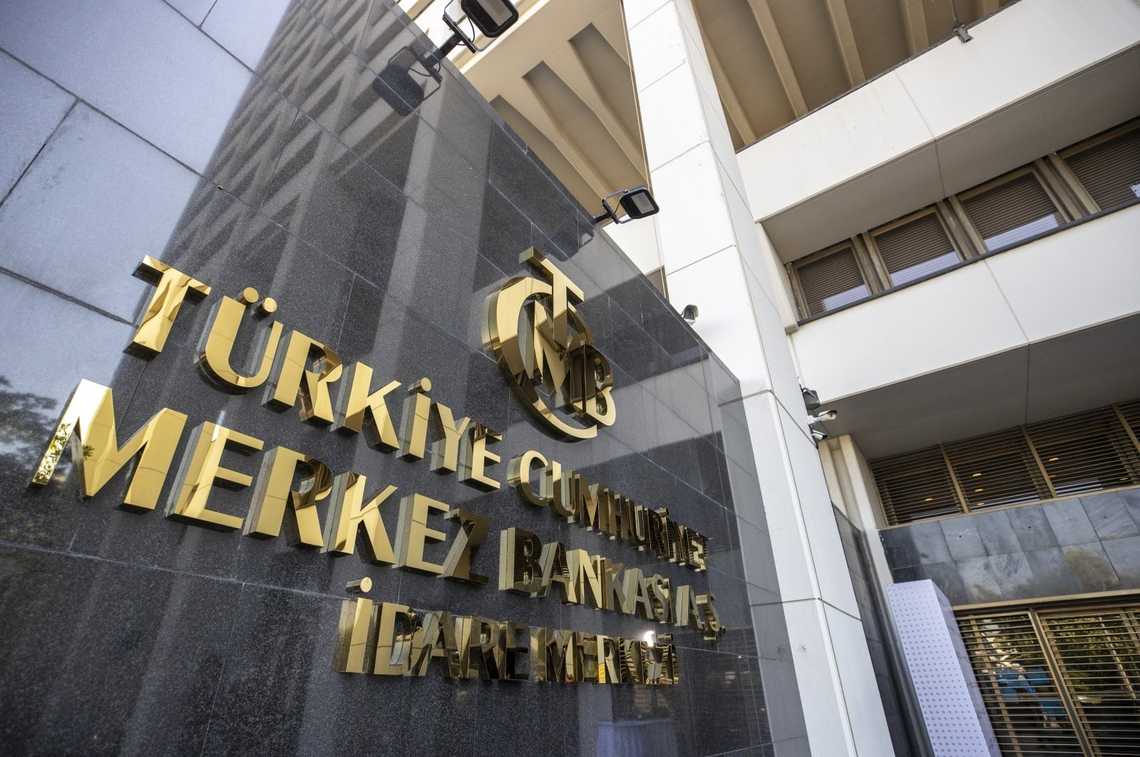 The logo of the Central Bank of Turkey. Headquarters in Ankara, Turkey.